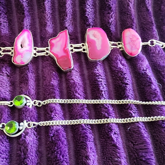 Sterling Silver with genuine rough and polished stones - Rainbow 🌈 inspired ✨️ - Picture 4 of 4